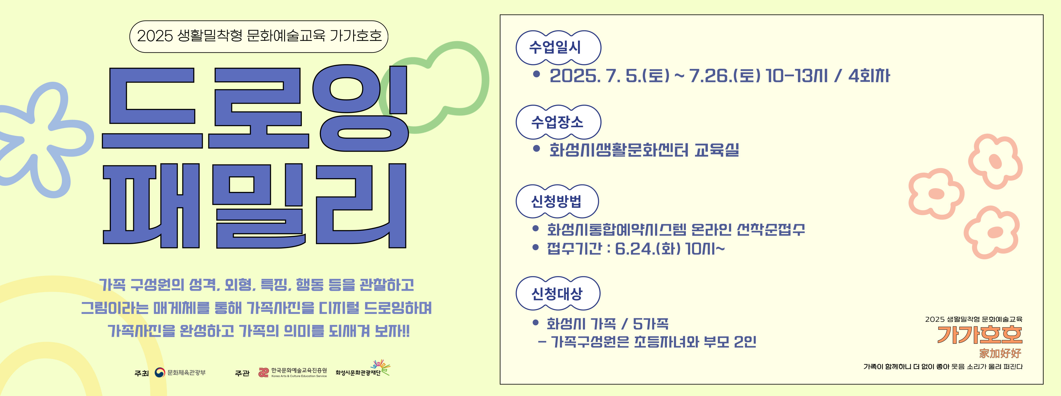 2025 생활밀착형 문화예술교육 가가호호 <드로잉패밀리...
