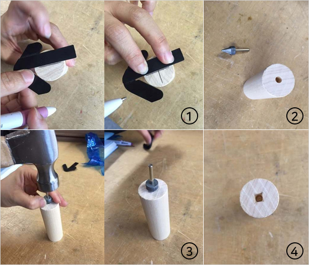 나무선반용 센터파인더 이용방법 사진